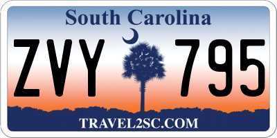 SC license plate ZVY795