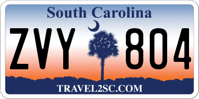 SC license plate ZVY804