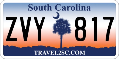SC license plate ZVY817