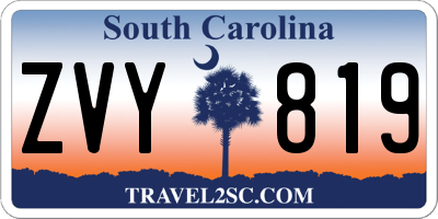 SC license plate ZVY819