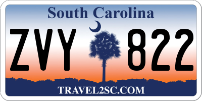 SC license plate ZVY822