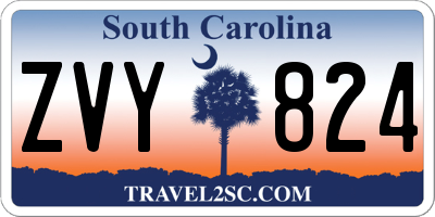 SC license plate ZVY824