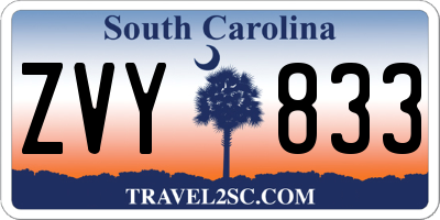 SC license plate ZVY833