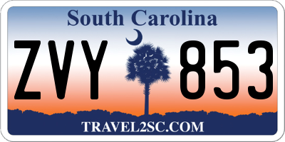 SC license plate ZVY853