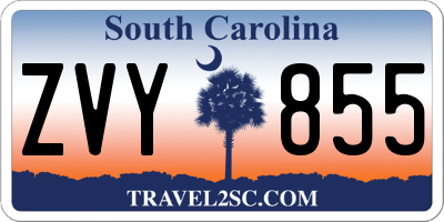 SC license plate ZVY855