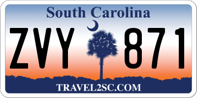 SC license plate ZVY871