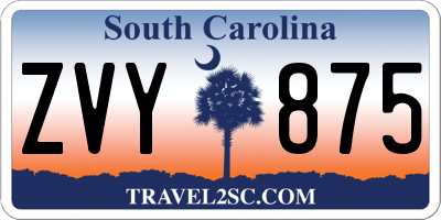 SC license plate ZVY875