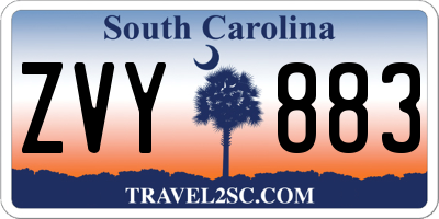 SC license plate ZVY883
