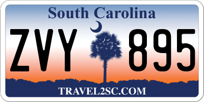 SC license plate ZVY895