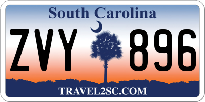 SC license plate ZVY896