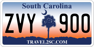 SC license plate ZVY900