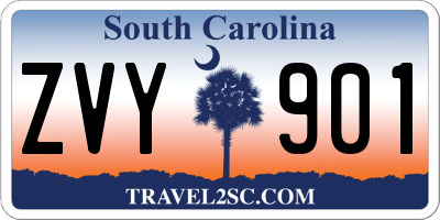 SC license plate ZVY901