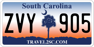 SC license plate ZVY905