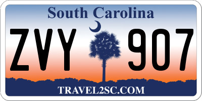 SC license plate ZVY907