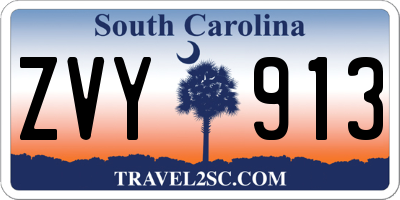 SC license plate ZVY913