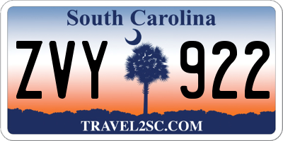 SC license plate ZVY922