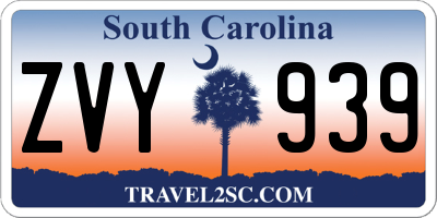 SC license plate ZVY939