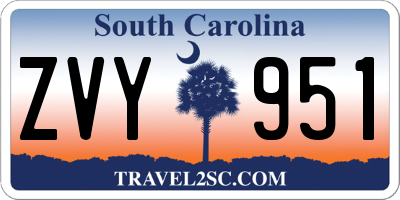 SC license plate ZVY951