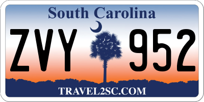 SC license plate ZVY952