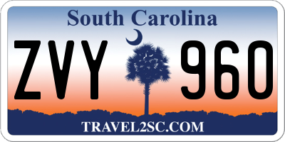 SC license plate ZVY960