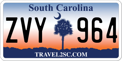 SC license plate ZVY964