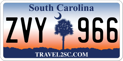 SC license plate ZVY966
