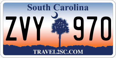 SC license plate ZVY970