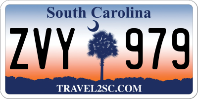 SC license plate ZVY979