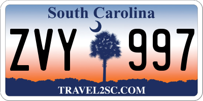 SC license plate ZVY997