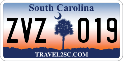 SC license plate ZVZ019