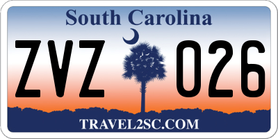 SC license plate ZVZ026