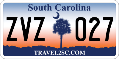 SC license plate ZVZ027