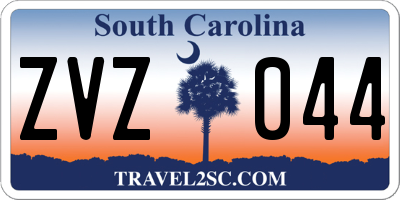 SC license plate ZVZ044
