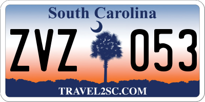 SC license plate ZVZ053