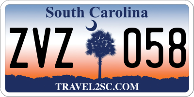 SC license plate ZVZ058