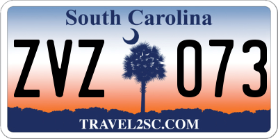 SC license plate ZVZ073
