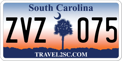 SC license plate ZVZ075