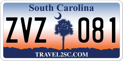 SC license plate ZVZ081