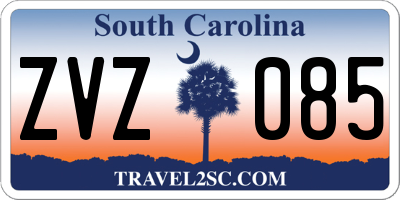 SC license plate ZVZ085