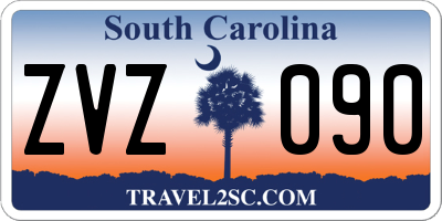 SC license plate ZVZ090