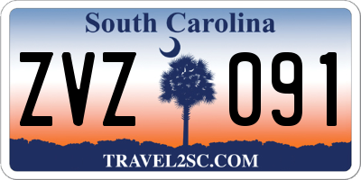 SC license plate ZVZ091