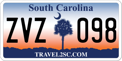 SC license plate ZVZ098