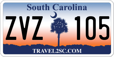 SC license plate ZVZ105