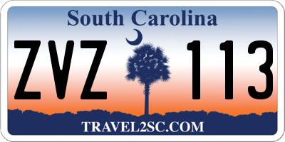 SC license plate ZVZ113