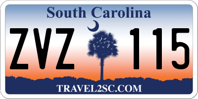 SC license plate ZVZ115