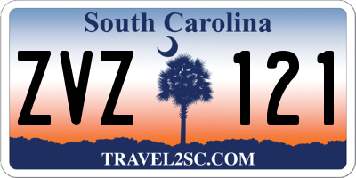 SC license plate ZVZ121