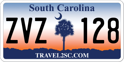 SC license plate ZVZ128