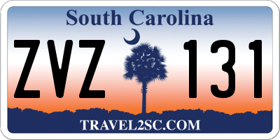 SC license plate ZVZ131
