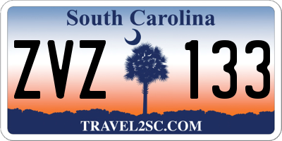 SC license plate ZVZ133