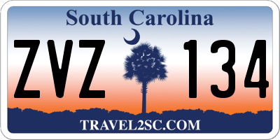 SC license plate ZVZ134
